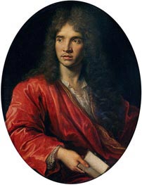 Portrait of Moliere, undated by Pierre Mignard | Painting Reproduction