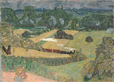 Train and Bardes (Landscape with a Goods Train), 1909 | Pierre Bonnard | Gemälde Reproduktion