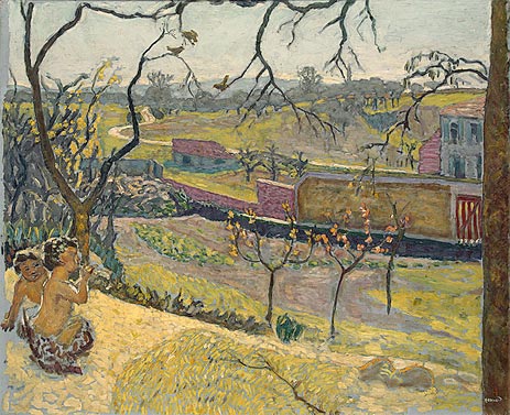 Früher Frühling. Kleine Faune, 1909 | Pierre Bonnard | Gemälde Reproduktion
