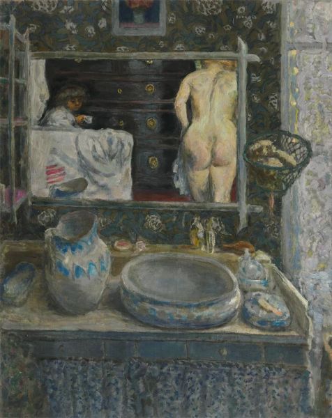 The Bathroom Mirror, 1908 | Pierre Bonnard | Gemälde Reproduktion