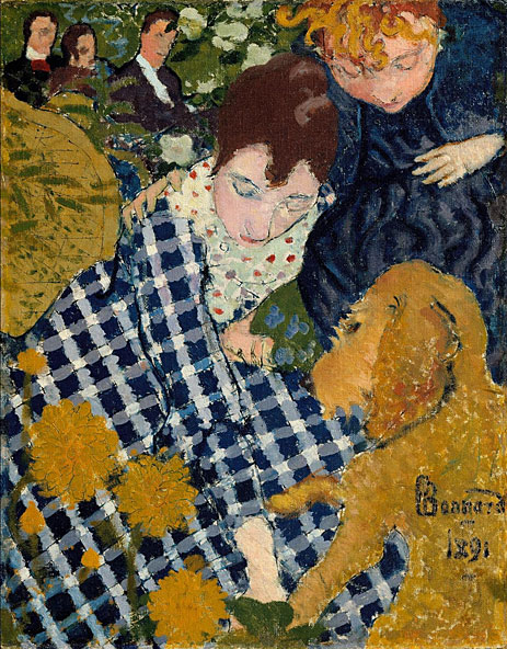Women with Dog, 1891 | Pierre Bonnard | Painting Reproduction