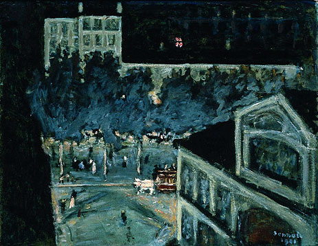 Paris Boulevard at Night, 1900 | Pierre Bonnard | Painting Reproduction