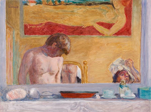 Junge Frau bei ihrer Toilette, 1916 von Pierre Bonnard | Gemälde-Reproduktion