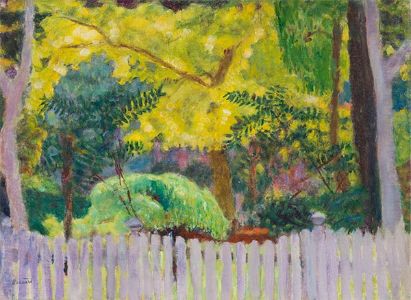 Der violette Zaun, 1923 | Pierre Bonnard | Gemälde Reproduktion