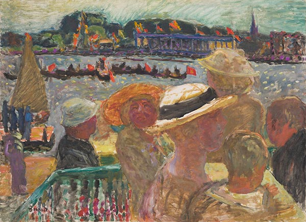 View from Uhlenhorst Ferry House on the Outer Alster Lake with St. Johannis, 1913 | Pierre Bonnard | Gemälde Reproduktion