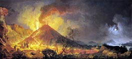 The Eruption of Vesuvius, undated by Pierre Jacques Volaire | Painting Reproduction