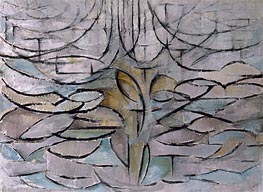 Blühender Apfelbaum | Mondrian | Gemälde Reproduktion
