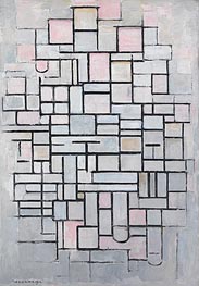 Komposition nr. IV, 1914 von Mondrian | Gemälde-Reproduktion