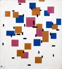 Komposition in Farbe A, 1917 von Mondrian | Gemälde-Reproduktion
