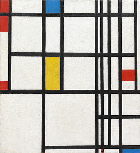Komposition in Rot, Blau und Gelb, c.1937/42 | Mondrian | Gemälde Reproduktion