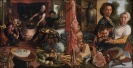 The Fat Kitchen. An Allegory, 1565-1575 by Pieter Aertsen | Painting Reproduction