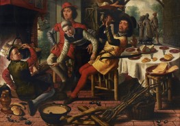 Peasant Company by the Hearth | Pieter Aertsen | Painting Reproduction