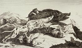 The Boar Hunting, undated von Pieter Boel | Gemälde-Reproduktion