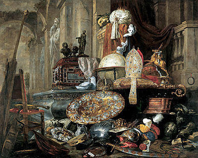Large Vanitas Still-Life (Allegory of the Vanities of the World), 1663 | Pieter Boel | Painting Reproduction