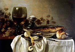 Breakfast, 1646 by Pieter Claesz | Painting Reproduction