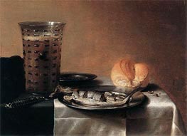 Fish Still Life, 1636 by Pieter Claesz | Painting Reproduction