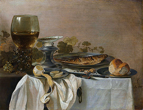 Still Life with Fish, 1647 | Pieter Claesz | Painting Reproduction
