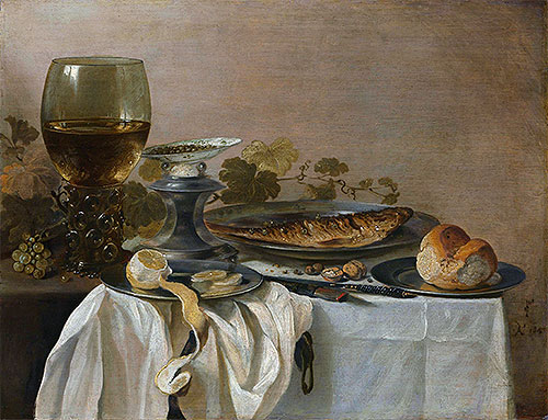 Still Life with Fish | Pieter Claesz | Painting Reproduction
