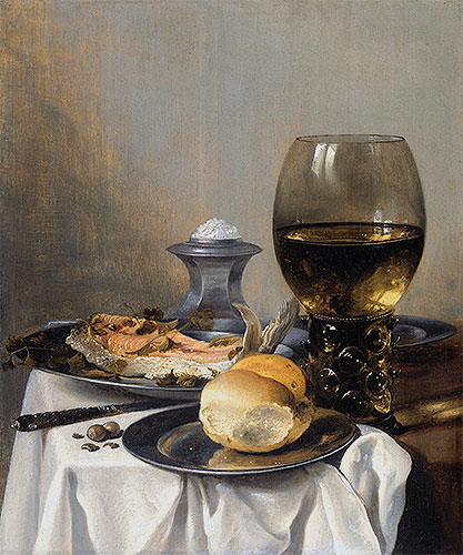 Stillleben mit Salzfass, c.1640/45 | Pieter Claesz