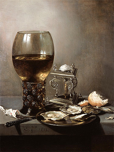 Still Life with Oysters, 1643 | Pieter Claesz | Painting Reproduction