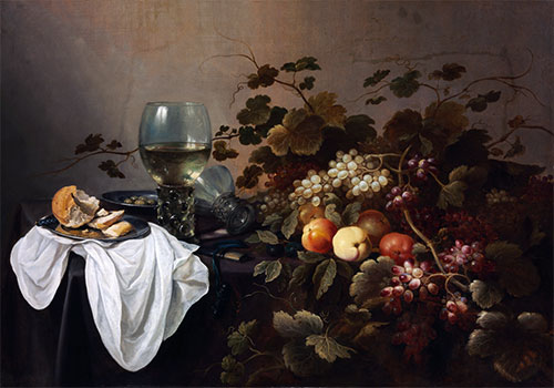 Still Life with Fruit and Roemer, 1644 | Pieter Claesz | Gemälde Reproduktion