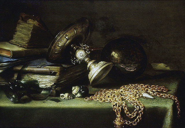 Stillleben mit Goldkette | Pieter Claesz | Gemälde Reproduktion