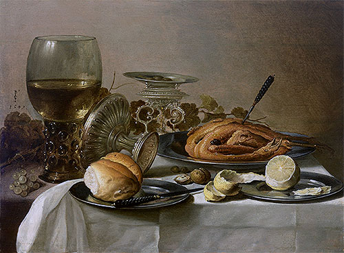 Stillleben mit Römer, 1647 von Pieter Claesz | Gemälde-Reproduktion
