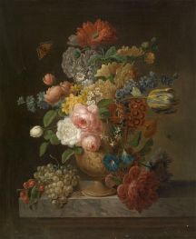 Flower Piece, 1794 by Pieter Faes | Painting Reproduction