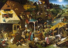 Die niederländischen Sprichwörter, 1559 von Bruegel the Elder | Gemälde-Reproduktion