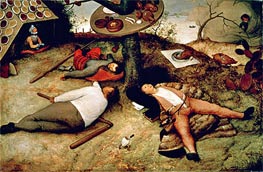 The Land of Cockaigne, 1567 von Bruegel the Elder | Gemälde-Reproduktion