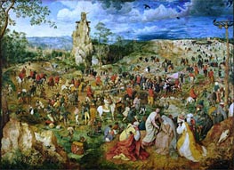 The Procession to Calvary, 1564 by Bruegel the Elder | Painting Reproduction
