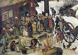 The Census at Bethlehem (Detail) | Bruegel the Elder | Gemälde Reproduktion