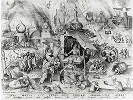 Avarice, from The Seven Deadly Sins, 1558 by Bruegel the Elder | Painting Reproduction