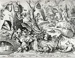 Gluttony, from The Seven Deadly Sins, 1558 by Bruegel the Elder | Painting Reproduction
