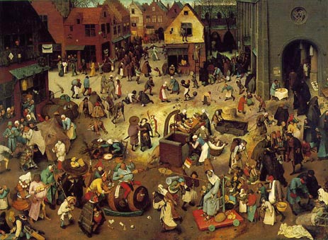 The Fight Between Carnival and Lent, 1559 | Bruegel the Elder | Gemälde Reproduktion