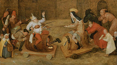 Combat between Carnival and Lent, undated | Bruegel the Elder | Painting Reproduction