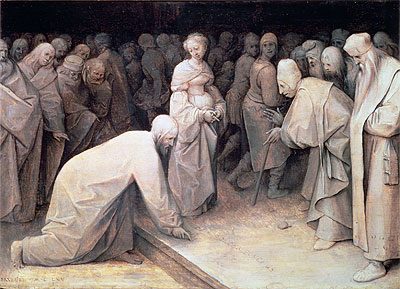 Christ and the Woman taken in Adultery, 1565 | Bruegel the Elder | Painting Reproduction