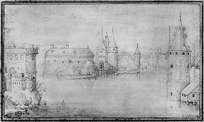 Small Fortified Island, Amsterdam, 1562 | Bruegel the Elder | Gemälde Reproduktion