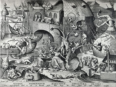 Envy, from The Seven Deadly Sins, 1558 | Bruegel the Elder