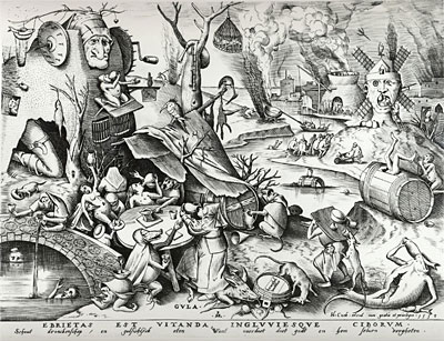Gluttony, from The Seven Deadly Sins, 1558 | Bruegel the Elder | Painting Reproduction