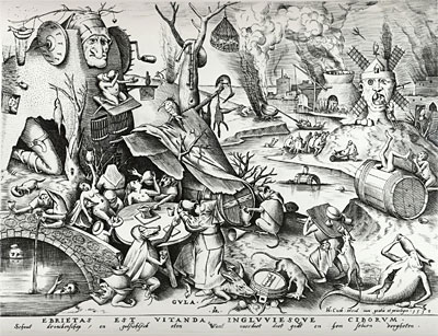 Völlerei, aus Die sieben Todsünden, 1558 | Bruegel the Elder