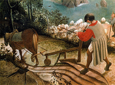 Landscape with the Fall of Icarus (Detail), c.1555/58 | Bruegel the Elder | Painting Reproduction