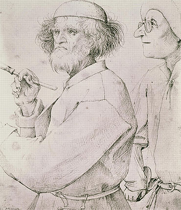 Der Maler und der Kunstliebhaber | Bruegel the Elder | Gemälde Reproduktion