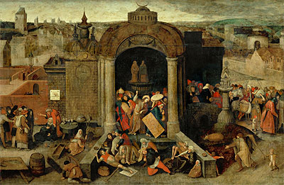 Christ Driving the Traders from the Temple, n.d. | Bruegel the Elder | Gemälde Reproduktion