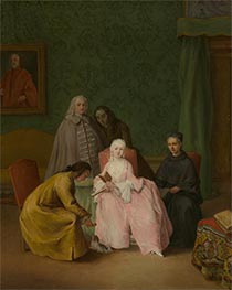 Der Besuch, 1746 von Pietro Longhi | Gemälde-Reproduktion