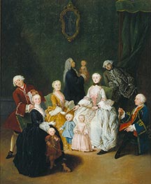 Patrizierfamilie, 1755 von Pietro Longhi | Gemälde-Reproduktion