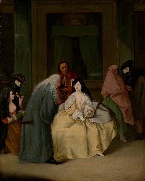 The Meeting, 1746 by Pietro Longhi | Painting Reproduction