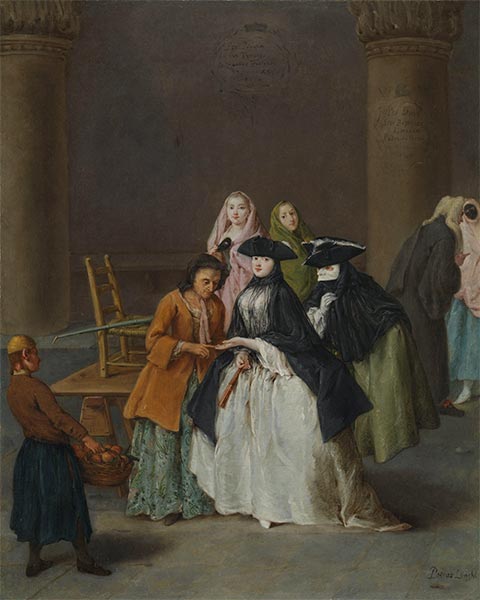 A Fortune Teller at Venice, c.1756 by Pietro Longhi | Painting Reproduction