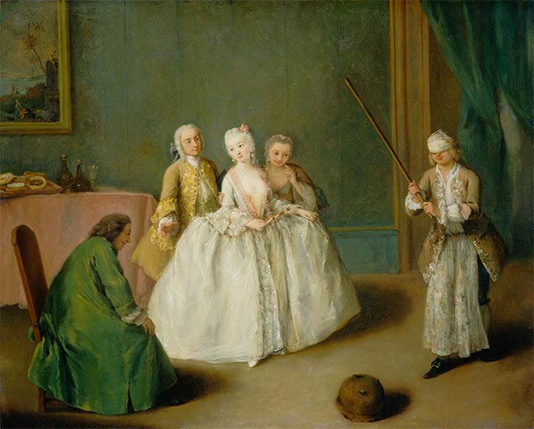 The Game of the Cooking Pot, c.1744 by Pietro Longhi | Painting Reproduction