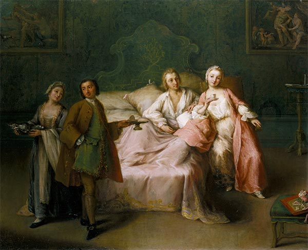 Das Frühstück des Ehepaars, 1744 | Pietro Longhi | Gemälde Reproduktion